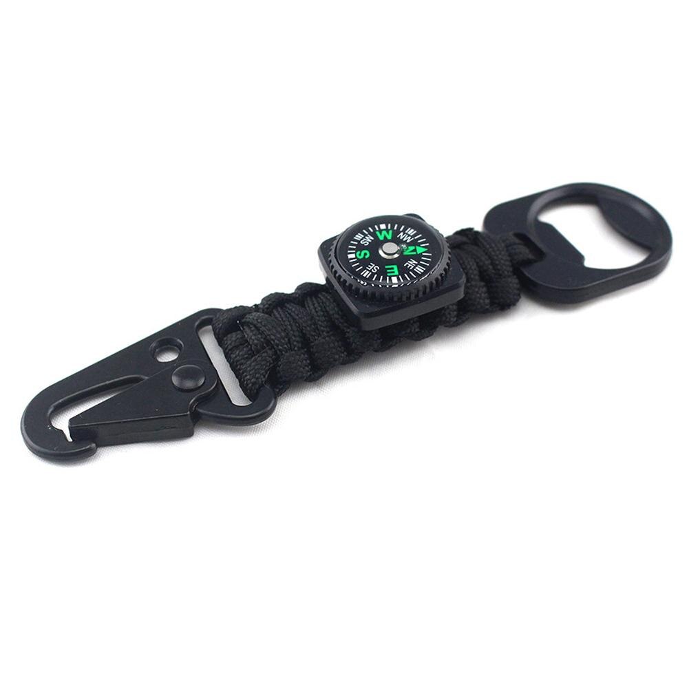 Durable Parachute Cord Keychain Delicate Braided Umbrella Bracelet Outdoor Rescue Parachute Cord Rope Compass Keychain