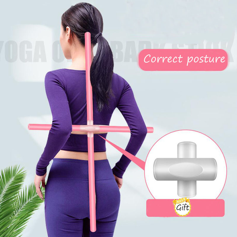 2 stk yoga sticks stretching værktøj skulder ryg korrigerende stick yoga tilbehør åben skulder skønhed ryg form træning