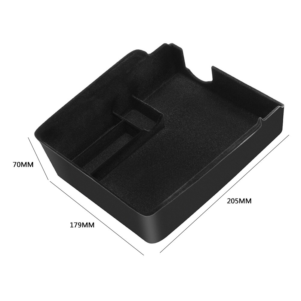 Car Styling Center Console Flocking Organizer for Tesla Model 3 Y Armrest Storage Box Tray Car Interior Accessories