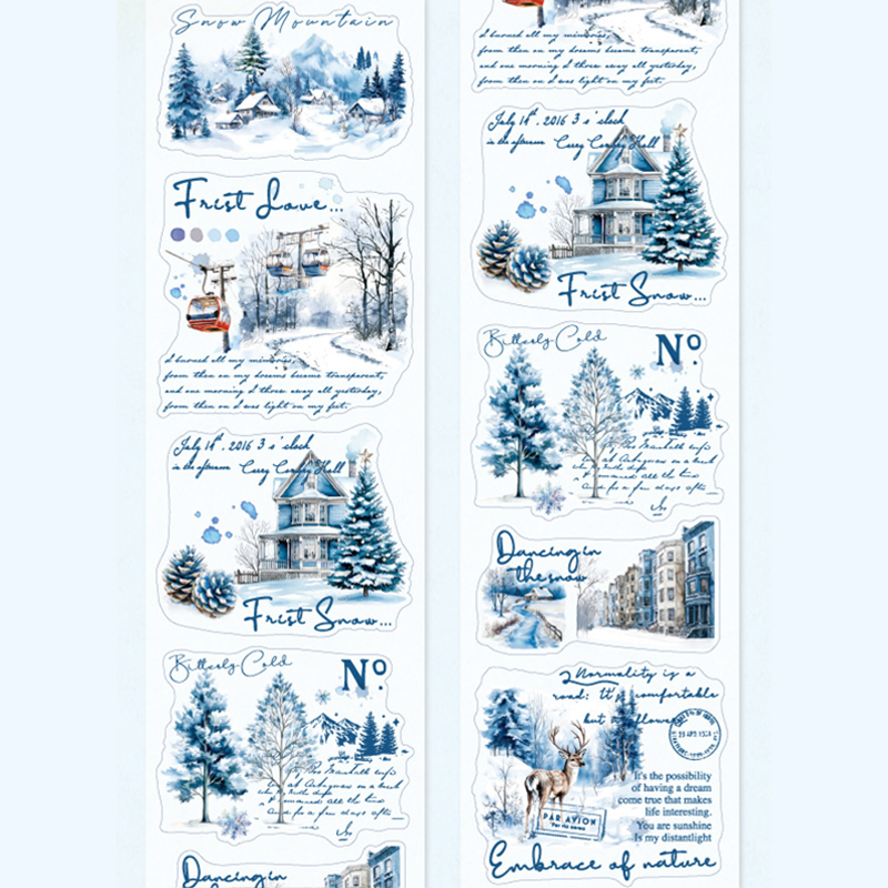Mr Paper, nastro fustellato in PET serie Four Times Light, adesivi decorativi per manuali, adesivi per cancelleria: Radura