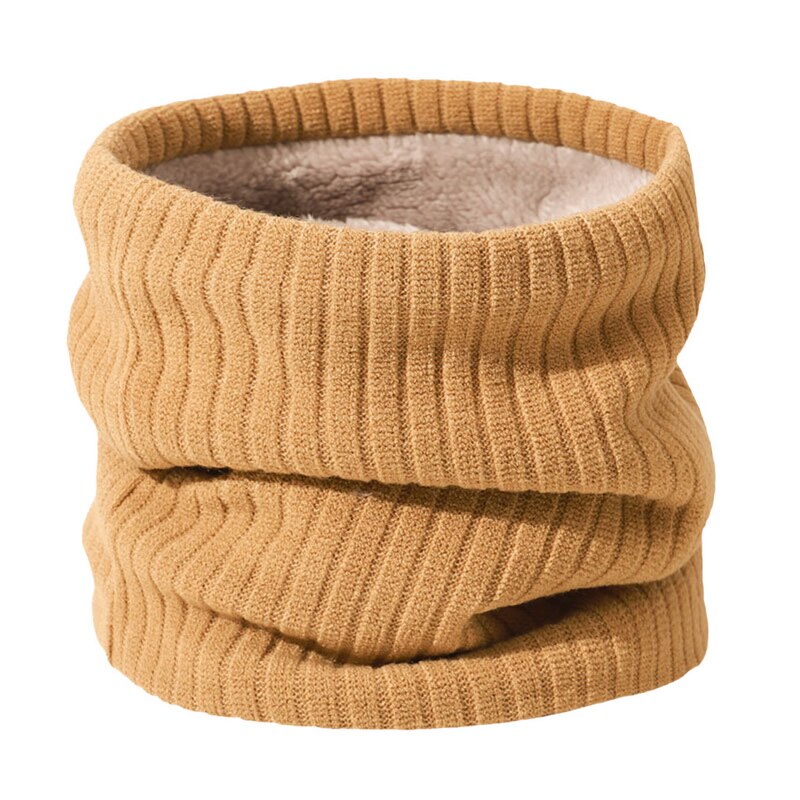 Bandana Winter Sjaal Voor Vrouwen Mannen Kids Unisex Dikke Wol Hals Sjaals Gebreide Ring Sjaal Voor Man En vrouw: khaki