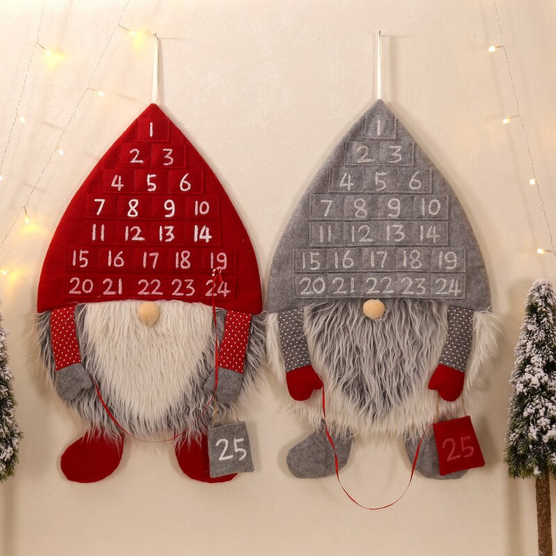 Julepynt til hjemmet jul tegneserie skov mennesker vægkalender adventskalendere julekalender vægvedhæng