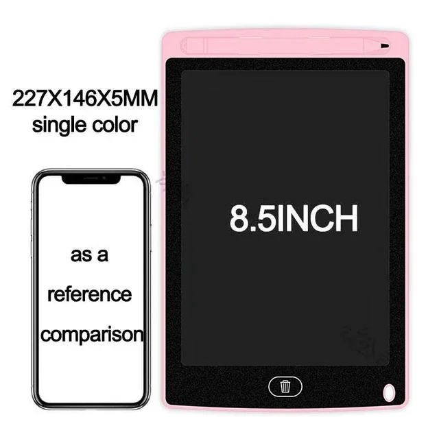 Tableta de escritura LCD de 4,4/8,5/pulgadas, tablero de dibujo para niños, Bloc de dibujo de grafiti, juguetes, pizarra de escritura a mano, tablero de dibujo mágico, juguete para: Plata