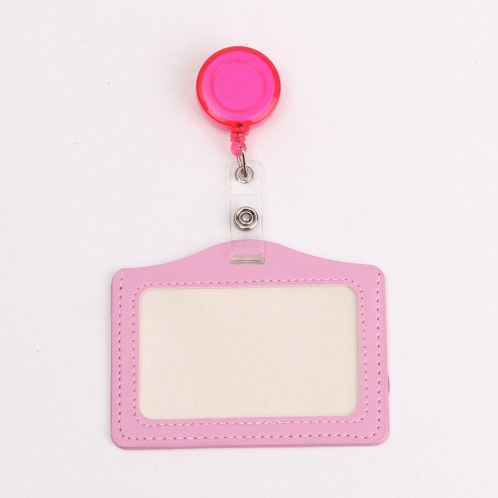 Work ID Card Retractable Pull Badge Holder Transparent Card Cover Student Card Sleeves Bus Card Holder Credit Cards Protector: GRAY