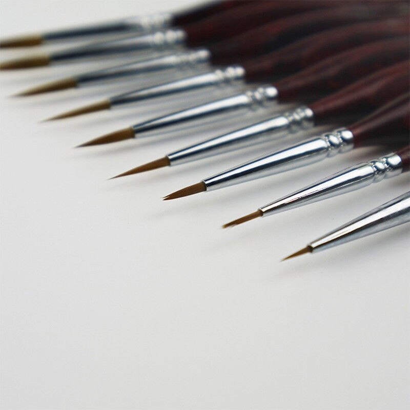 Nylon Haar Kwast Haak Lijn Pen Detail Art Nail Borstels Voor Acryl Aquarel Olie DC120