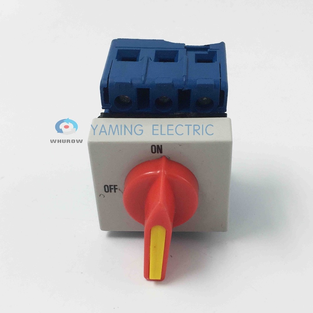 Isolating switch on off 32A 3 phase rotary changeover cam main interruptor disconnect switch with padlock handle
