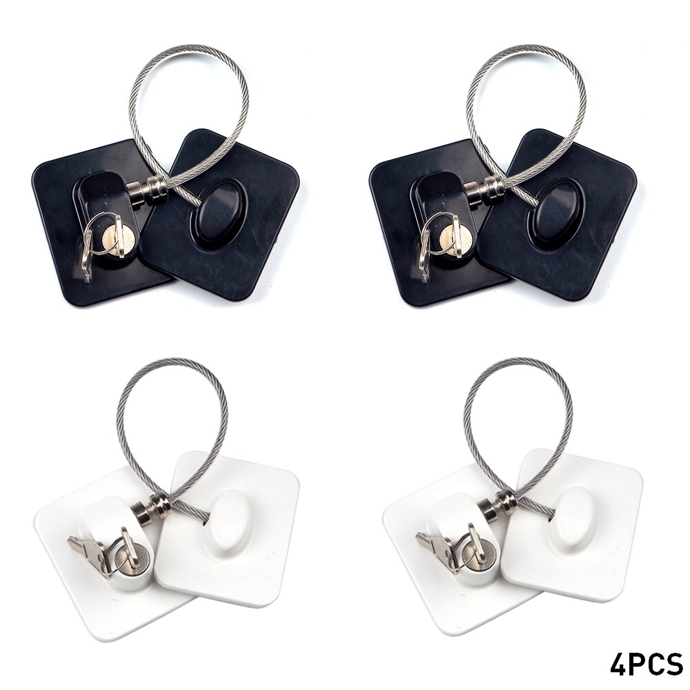 4PCS Safety Lock Children Refrigerator Door Lock with 2 Keys Infant Kids Security Window Lock Cabinet Lock Fridge Locks: PJ3679CD 4PCS