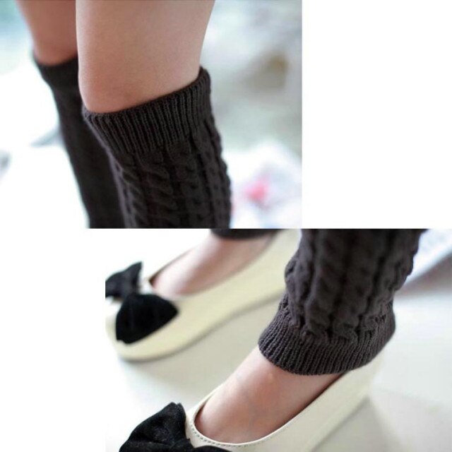 Jambières chaudes pour femmes | Chaussettes longues tricotées, en Crochet, hiver