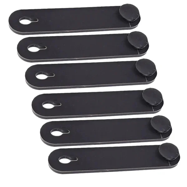 1-6Pcs Motorcycle Rubber Frame Securing Cable Wiring Harness Power Cord Tie Clutch Line Brake Ties Elastic Fix Accessories: Dark Grey