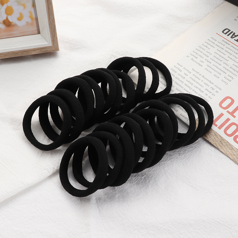 20pcs Girls Big Elastic Hair Bands Rubber Band Ponytail Holder Gum Headband Rubber Bands Women Hair Accessories: light yellow