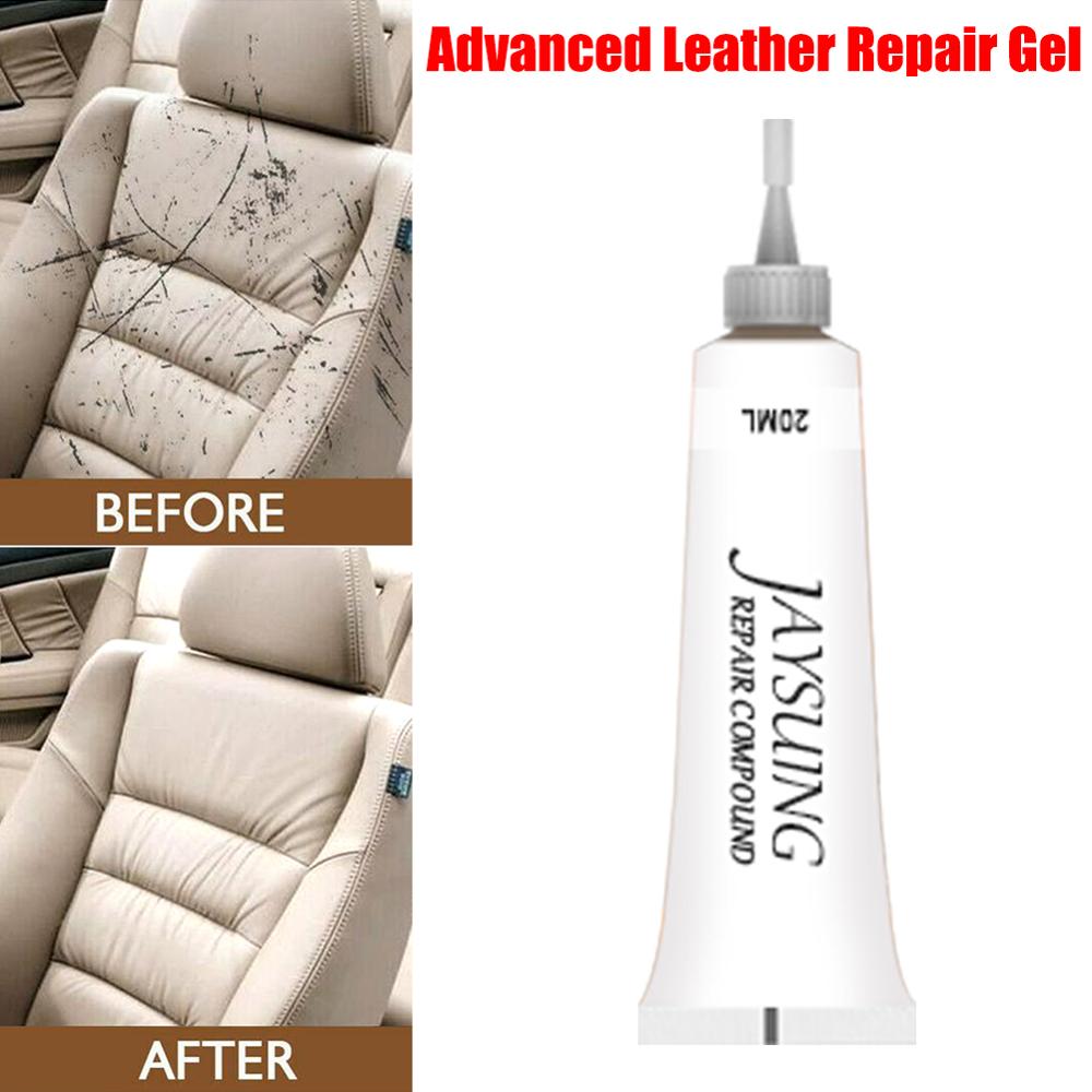 Gisaev 20ml forhånd læder reparation gel specifik bilsæde læder reparation agent vinyl repaire kit sofa frakker reparation bil clearner: Hvid