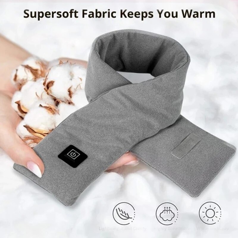 Écharpe chauffante USB améliorée pour garder au pendant la conduite, écharpe chauffante intelligente, solide, équipement de Massage d&#39;extérieur, hiver