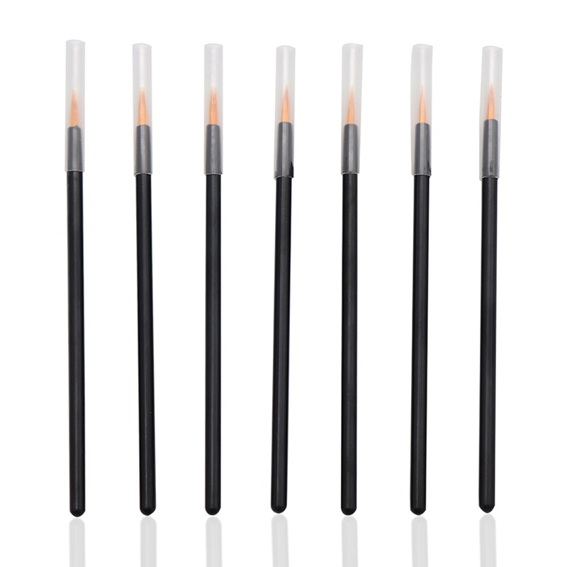 100pcs Disposable Eyeliner Brushes Individual Applicator Superfine Fibre Swab Eye Liner Liquid Wand Eye Liner Brush