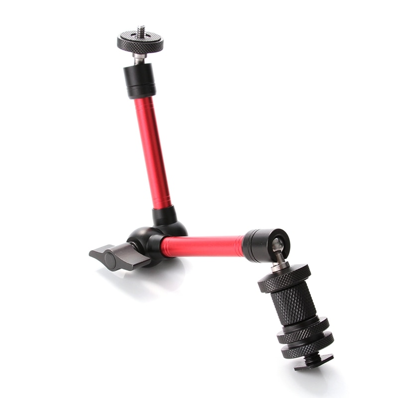 Neewer Lightweight magic arm, hinged friction arm with 1/4 & 3/8 screws, retractable anti-twist locating pin and 360° ball head for camera field monitor, compatible with SmallRig Cage