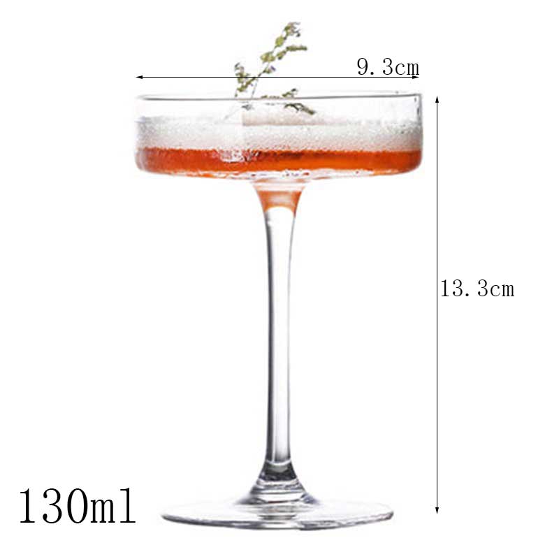 1Pcs Cocktail Glass Kitchen Bar Wine Glass Martini Cup Champagne Flutes Goblet Cup Wedding Party Drinking Glasses vaso: F