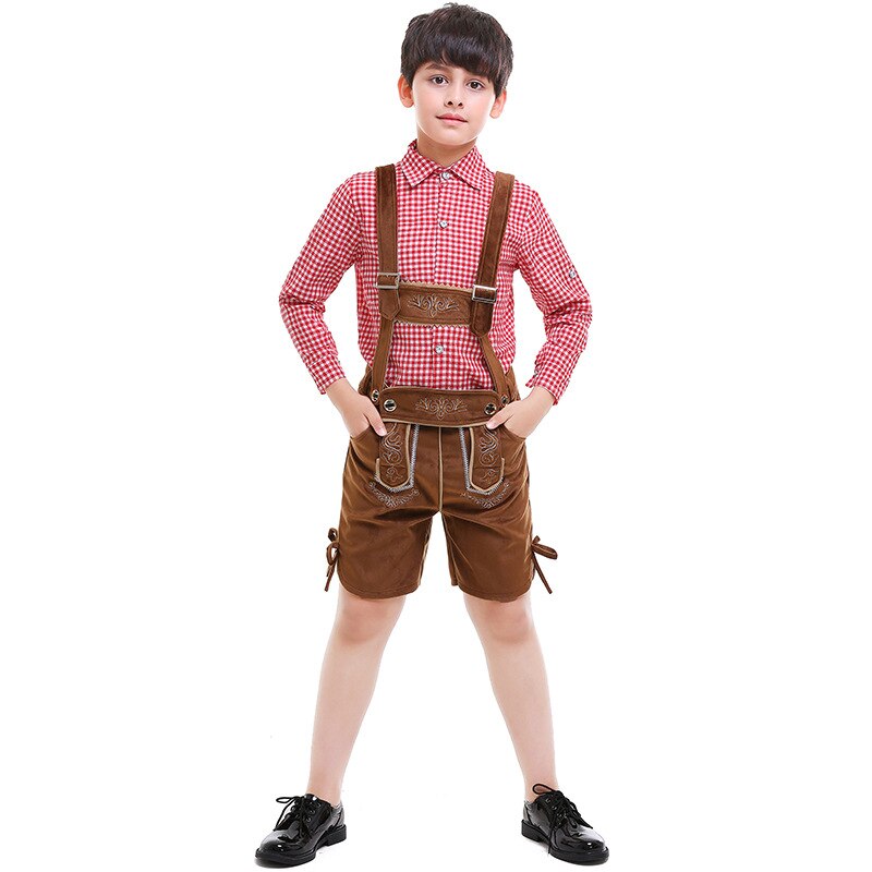 Umorden oktoberfest kostume lederhosen bayersk tysk festival øl cospaly til teen drenge mænd halloween mardi gras outfit