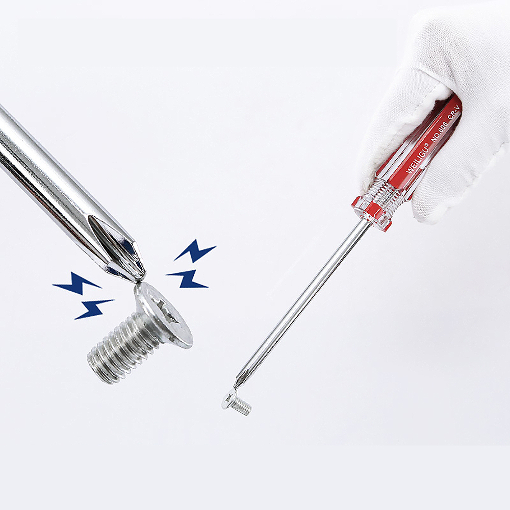 Magnetic 3mm 5mm 6mm Slotted/Phillips Screwdriver 38-300mm Long Cross Word Screw Driver Transparent Handle Car Repair Hand Tools