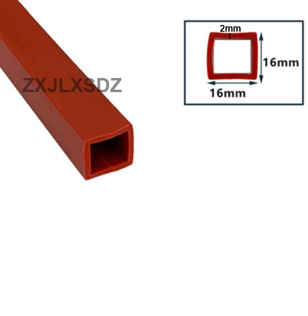 Silicone square tube sleeve high temperature resistant package profile hollow square tube silicone square sealing strip: Type 7