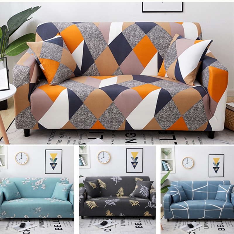 Stretch Slipcovers Sectional Elastic Sofa Cover for Living Room Couch Cover Pets Spandex Armchair Corner Cover 1/2/3/4 Seater