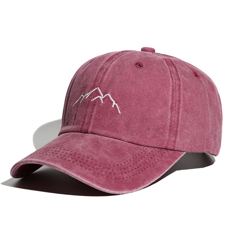 Unisex Cap Plain Color Washed Cotton Baseball Cap Men &amp; Women Casual Adjustable Outdoor Trucker Snapback boy&amp;girl Hats: Wine Red