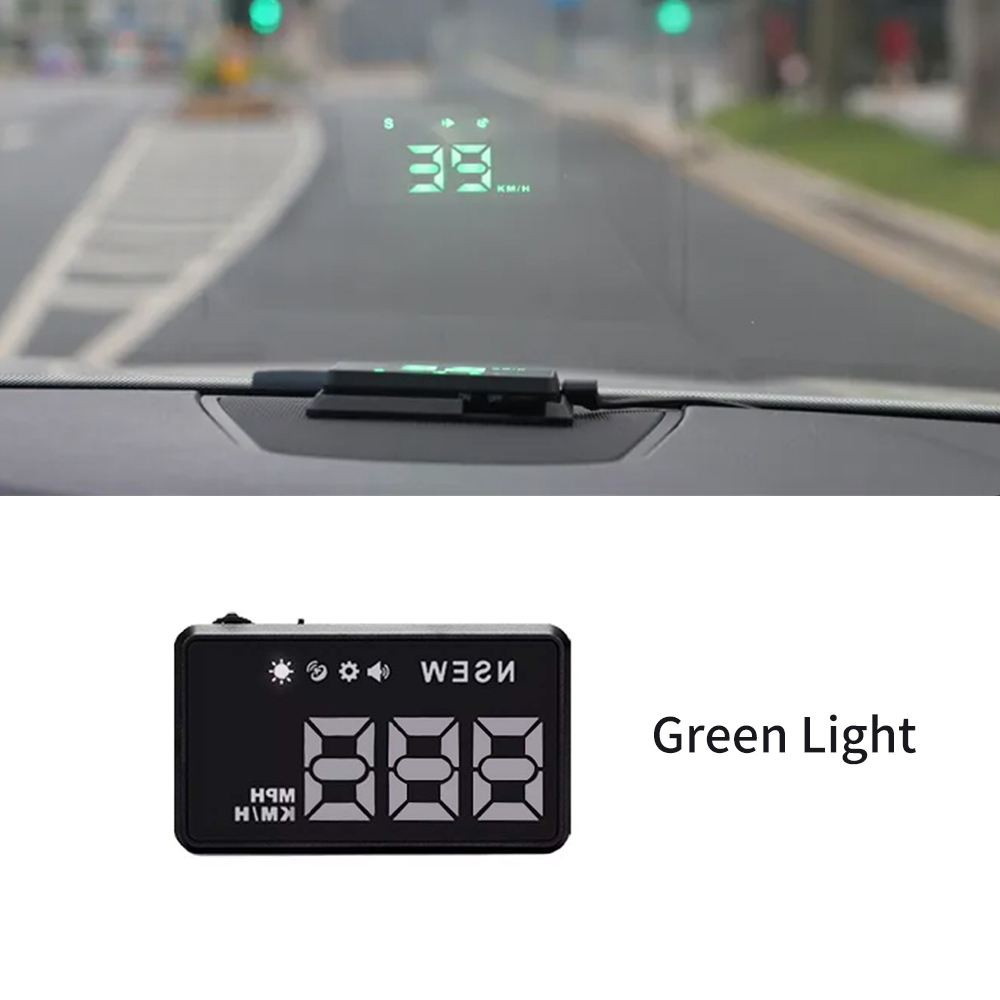 velocimetro digital para coche Velocímetro Digital GPS Universal H1 para coche, proyector de parabrisas HUD, pantalla frontal para todos los coches, camiones, autobuses, brújula, alarma de exceso de velocidad: Gris