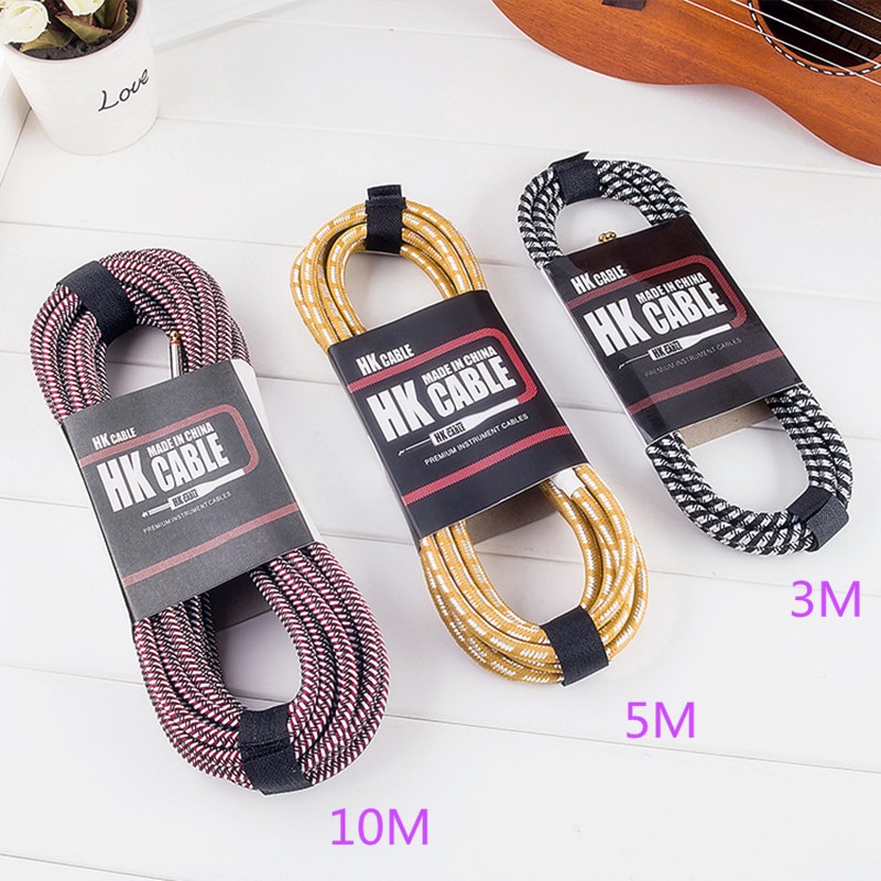 Elektrisk guitar kabel ledning 3m 5m 10m ingen støj skærmet bas kabel til guitar forstærker tilbehør musikinstrumenter