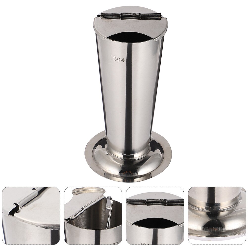 2 Pcs Stainless Steel Forcep Jar Tweezers Storage Holder Tweezers