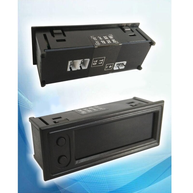 Thermomètre électronique 3 en 1 12V, horloge, voltmètre, écran LCD, affichage numérique LED, réglage de la luminosité, K0AF