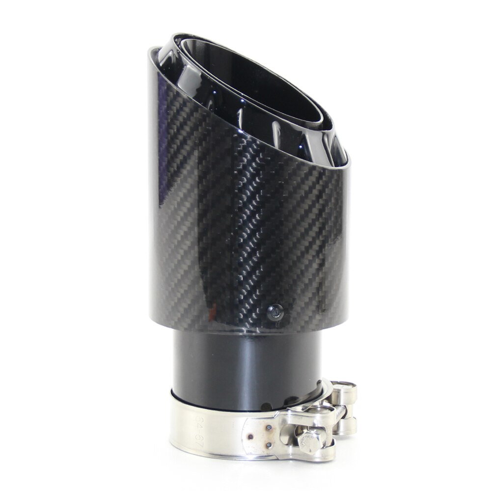 Exhaust Tail Throat 80mm 101mm Inlet Exhaust Tail Throat Carbon Fiber Matte Right Side Exhaust Pipe Tip Fit For CX5 CX4[Blue - View #6