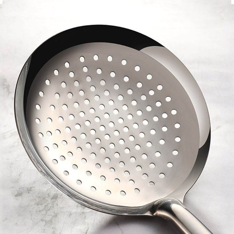 Cuchara espumadora ranurada de mango largo, colador de acero inoxidable, cuchara para Cocinar en casa