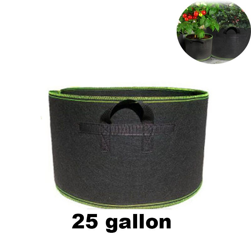 Plant Grow Bags Pot 15 20 25 30 Gallon Home Garden Tools Tree Strawberry Fabric Vegetable Jardin Growing Pots Gardening F20: 25 gallon C