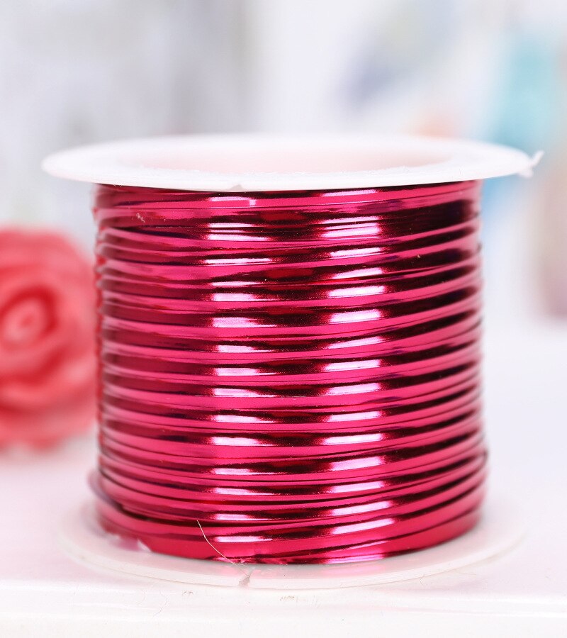 15meters 4mm Wide Metallic Elastic Cords Stretch Cord Ribbon Metallic Tinsel Cord Rope for Craft Making Wrapping: Red