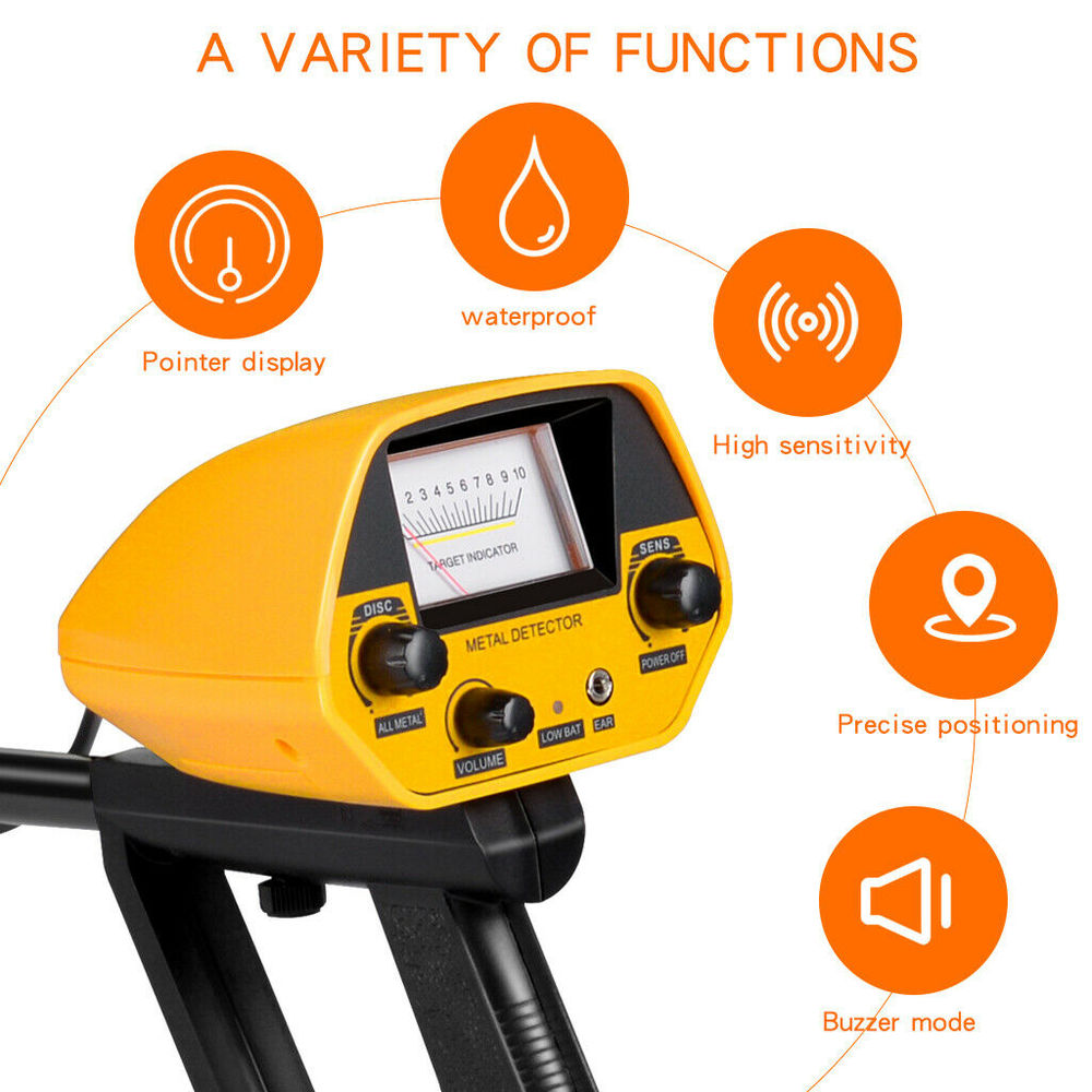 MD-5090 Portable Metal Detector Underground Gold Detector Metal Length Adjustable Treasure Seeker High Precision Hunter Detector