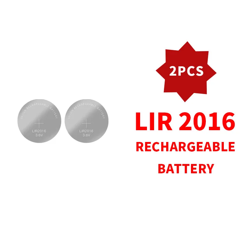 1–10 Stück wiederaufladbare LIR2016-Batterie, 3,6 V, hohe Kapazität, für Uhren, Fernbedienungen, Spielzeug, ersetzt CR2016 LM2016: schwarz