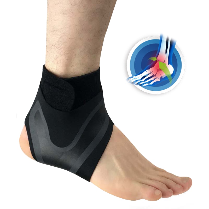 Renfort de soutien de cheville VEQKING, Bandage de pied de Protection d'ajustement libre d'élasticité, bande de garde de forme physique de Sport de prévention d'entorse