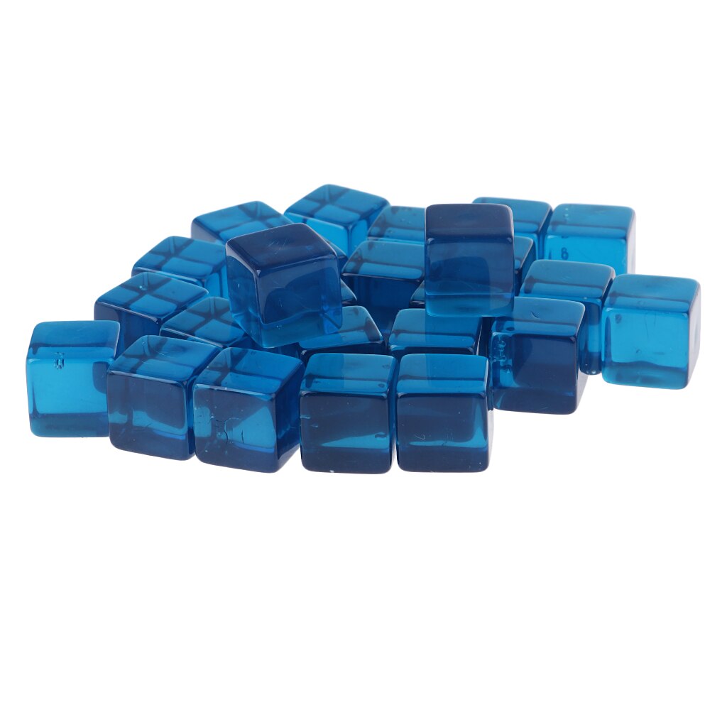 16mm transparente seis lados dados d6 dados dados para masmorras e dragões jogo: Azul