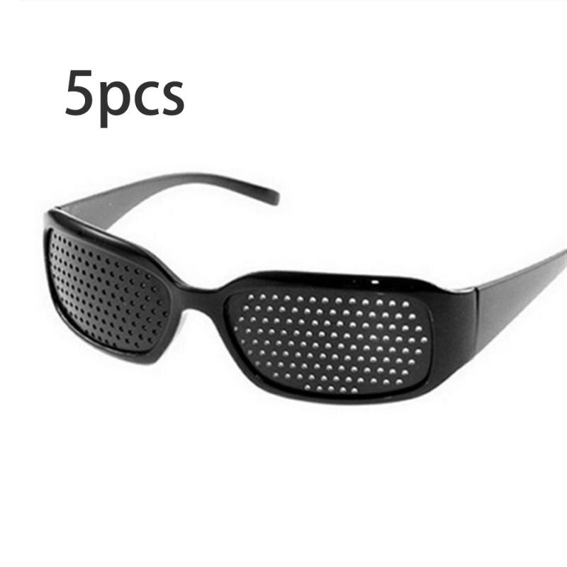 5 stk vision forbedre briller briller syn pleje pinhole træning korrigerende anti-træthed pc skærm bærbar brille på lager: 5 stk
