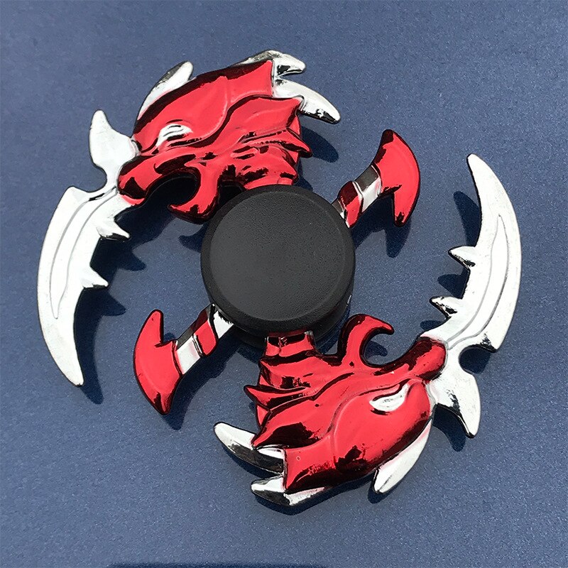 Zink-legierung Fidget Spinner Metall Tri Zappeln Hand Spinner Finger Fokus Spielzeug Glatte Galvanisieren Hybrid Lager Spielzeug Für Kinder: 5