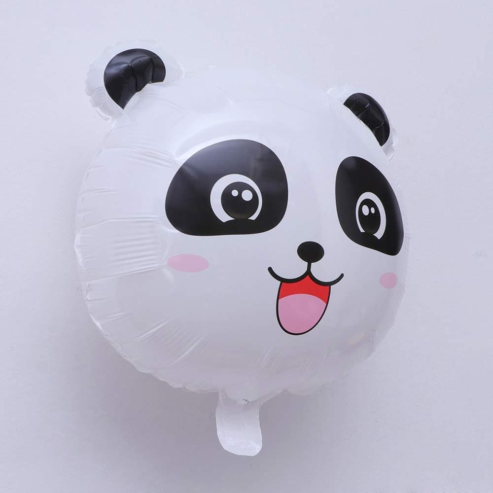 Globo de oso Panda bonito, 10 Uds., globos de aluminio, Panda, globo de la cabeza, ramo para Baby Shower, suministros de de cumpleaños, Panda