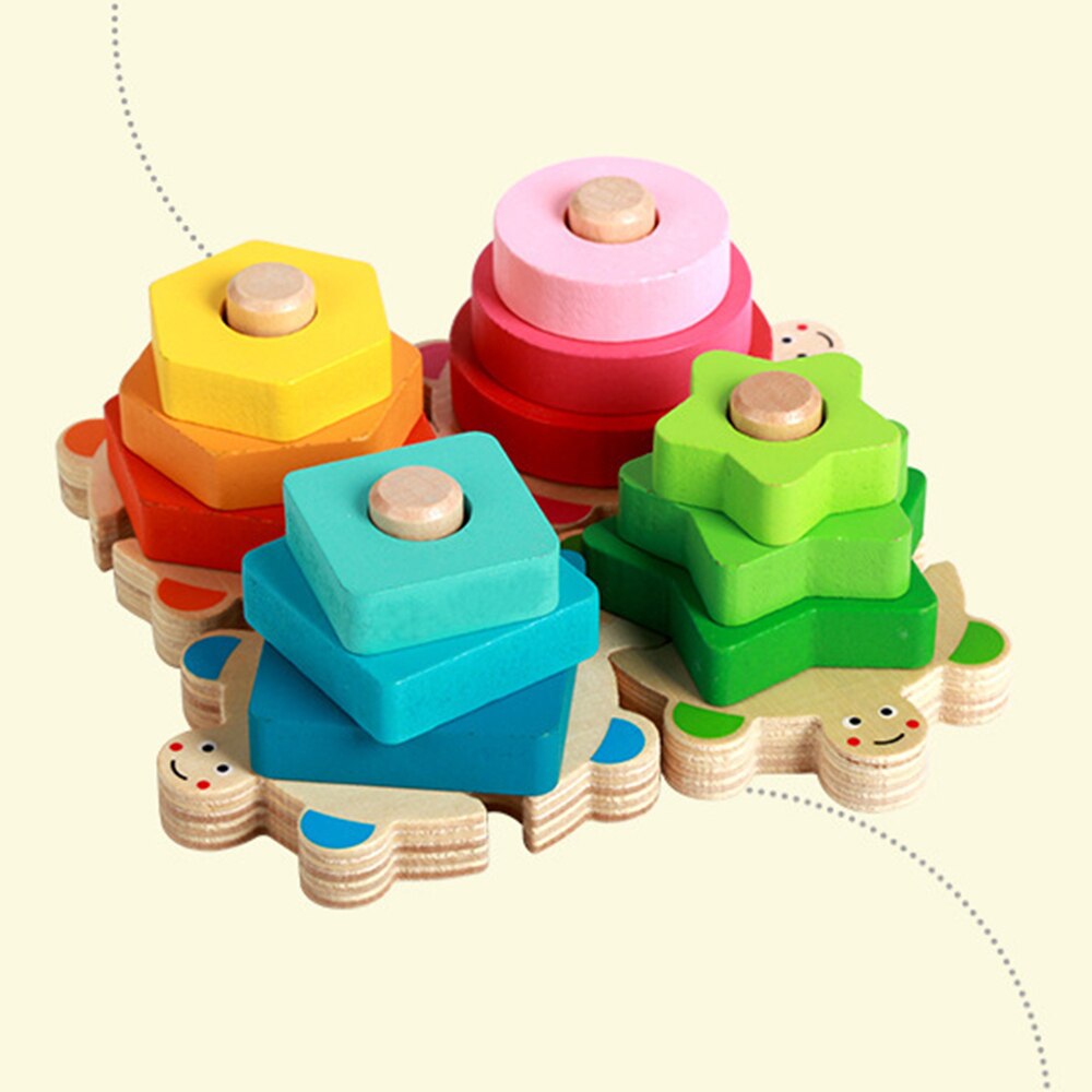 Colorful Tortoise Block Color Vivid Shape Instantly Attracts Children'S Attention Shape Matching Tortoise Geometry Block