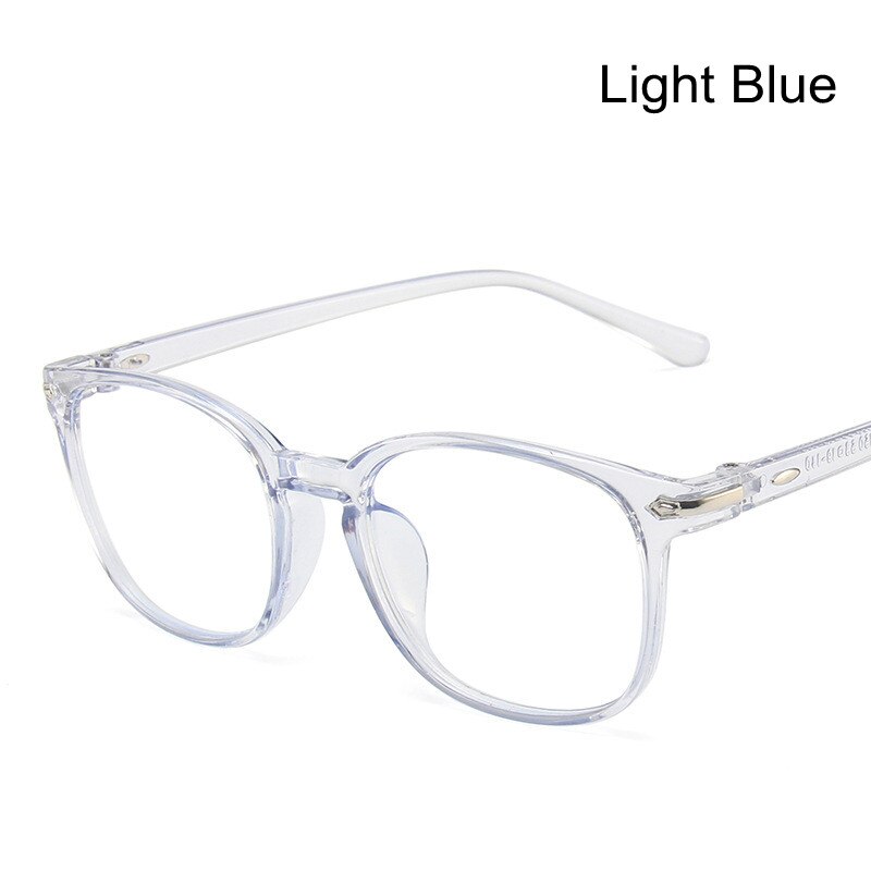 Retro Anti-Blue Light Woman Eyeglasses Men Classic Computer Eye Glasses Trend Brand Eyewear Frame: Light Blue