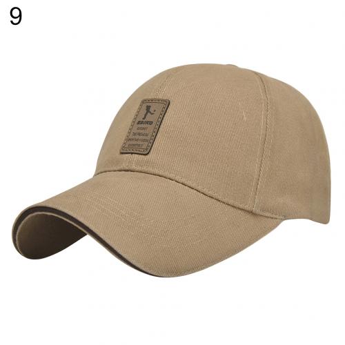 Heren zomer baseball pet outdoor golf petten katoen casual verstelbare sporthoed zomer zonneklep: Donkerbeige