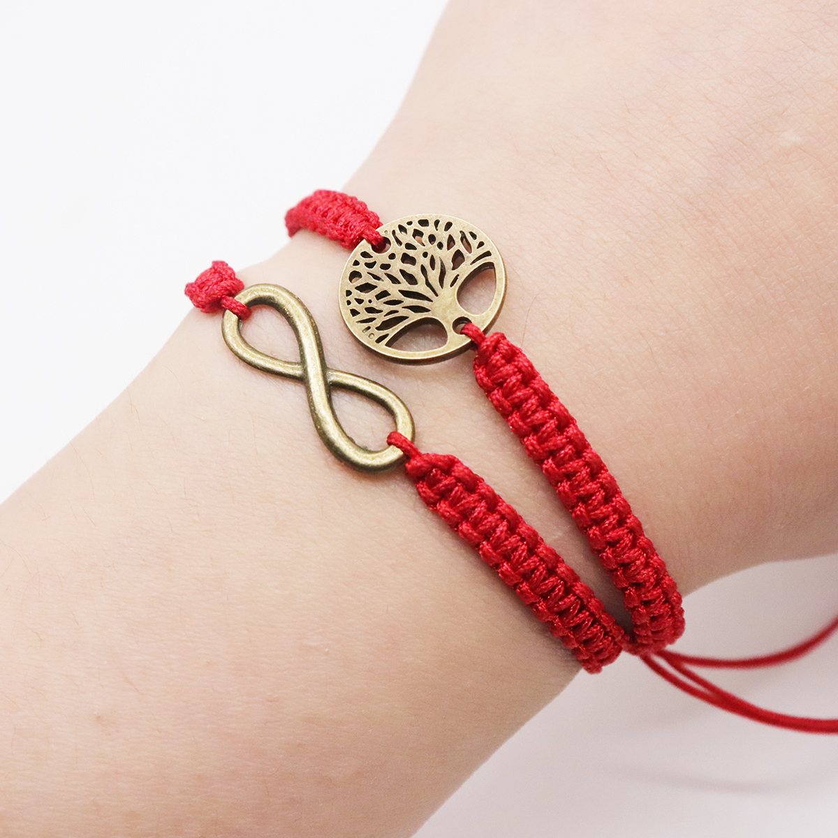 Bluestar 2Pcs Infinity Handgemaakte Armband Set Vriendschap Armband Set Infinity Liefde Koppels Armband Set Infinity Sieraden