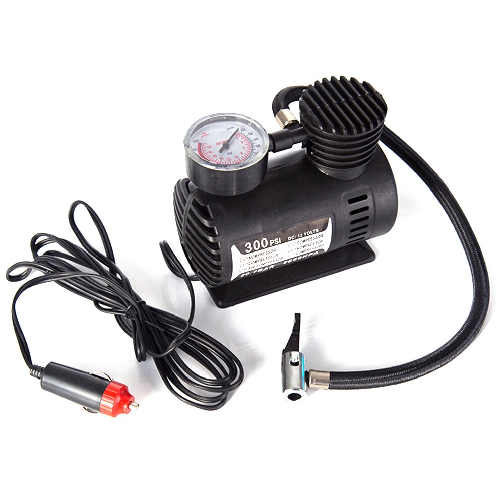 Universal Car Mini Electric Tyre Inflation Air Pump Portable Inflator 300PSI Compressor for Car/Motorcycle/Basketball/Air Bed: car tyre inflator