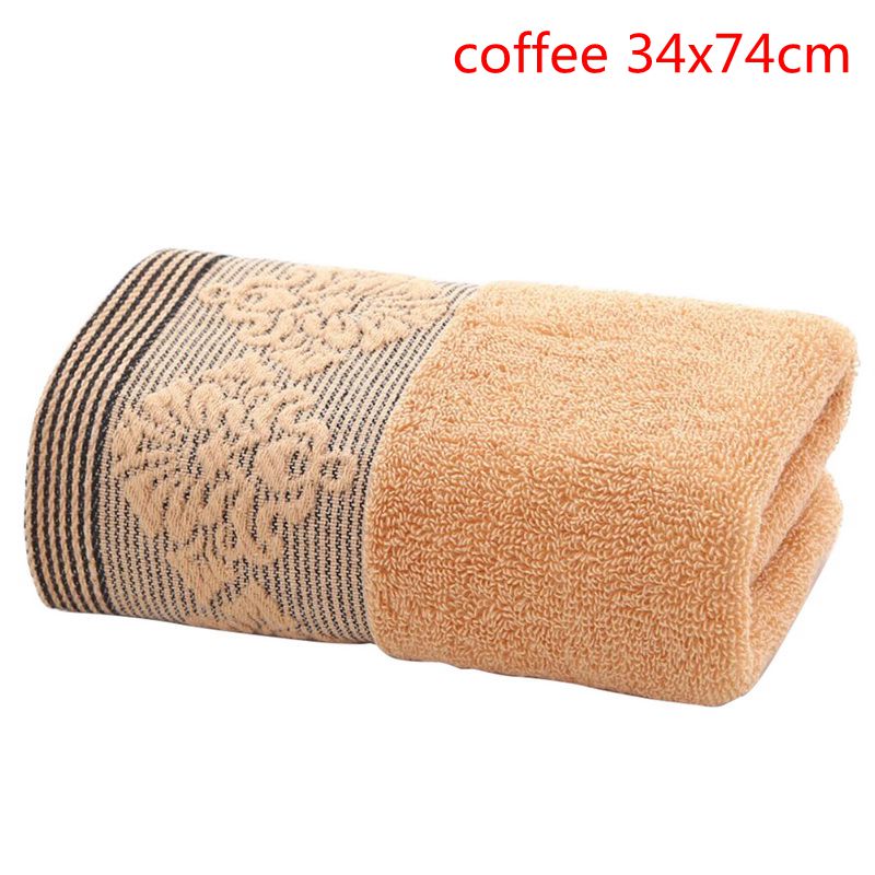 2020Yeae Juneiour 1pc broderie lavande serviette coton visage serviettes serviette de bain pour adultes débarbouillettes haute serviettes absorbantes: coffee 34x74cm