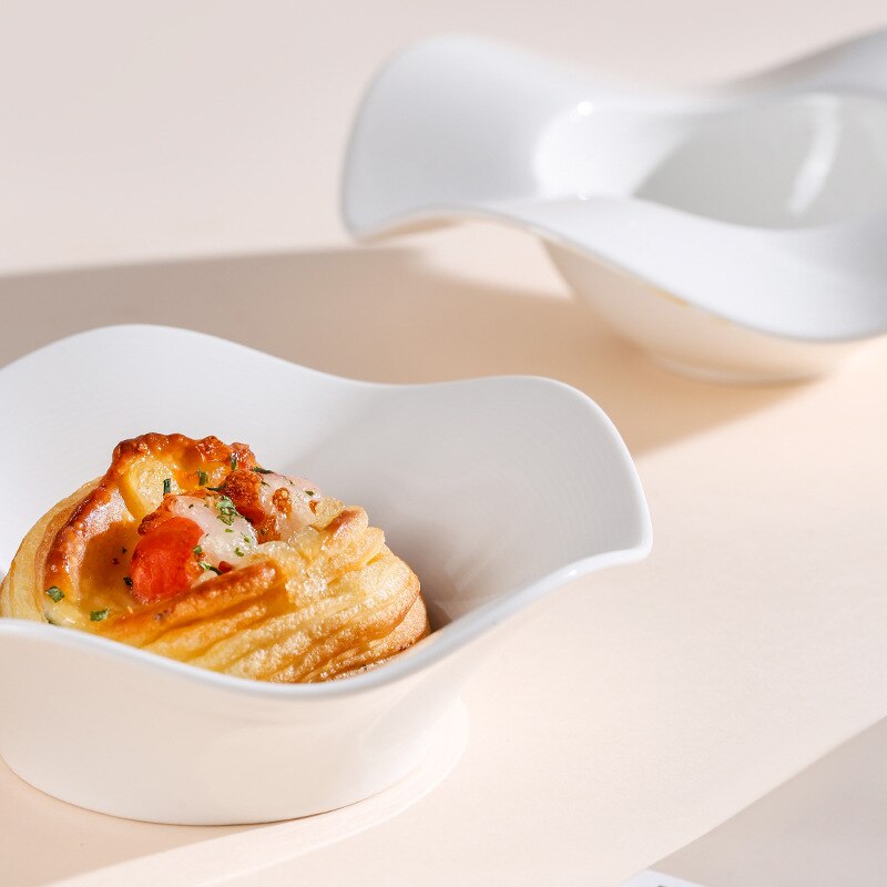 White Ceramic Tableware Set of Plates Salad Plates for Food Luminarc Large Plate Kitchen Bowls Glass Blue Salad Bowl Dishes Bar