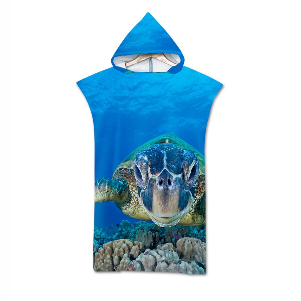 Blauwe Oceaan Dieren Walvis Schildpad Zacht Strandlaken Voor Kid Kinderen Sneldrogende Badhanddoeken Zwemmen Mantel: 12
