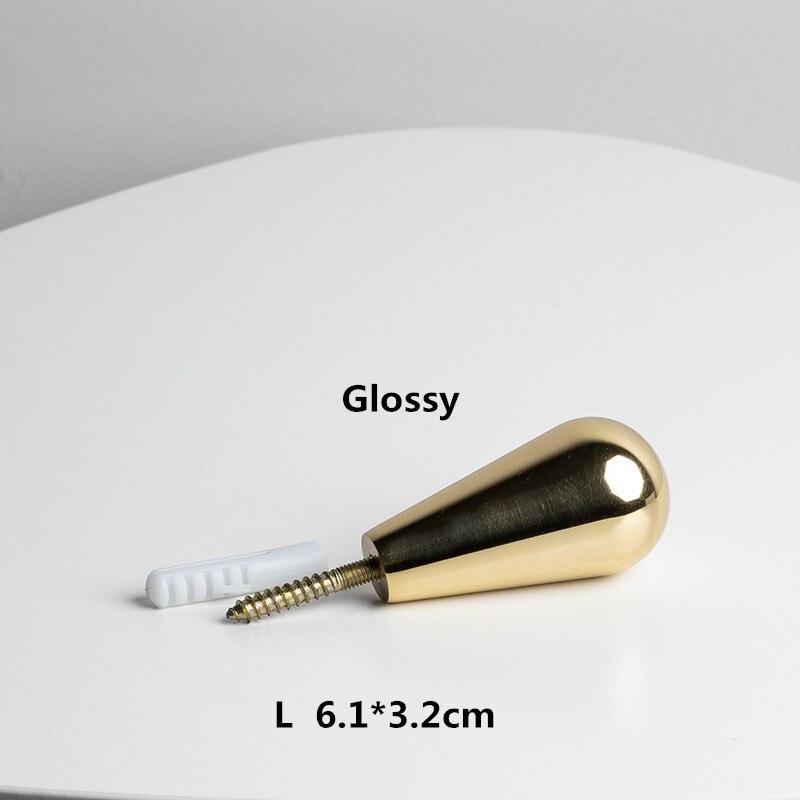 1 pcs Nordic stijl minimalistische creatieve haken woonkamer veranda decoratie messing jas haak haak enkele haak: C-L