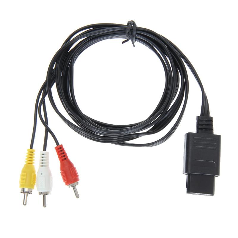 1.8 m/6FT AV TV RCA Game Video Cable Koord Voor Nintend SNES/64/NGC/SFC game Console Aansluitkabel Adapter Accessoires