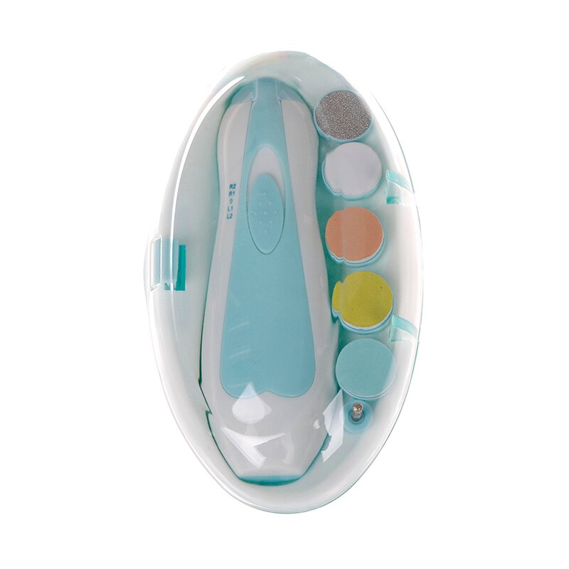 Elektrische veilige nagelknipper, nageltrimmer voor baby's, manicure, pedicure, tondeuse, schaar, kinderen, baby's, nagelverzorging: Blauw